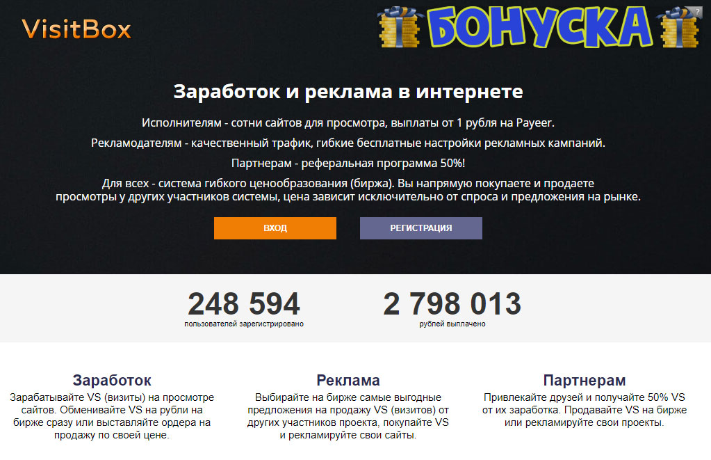 Описание букса Visit-box.net